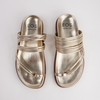 Carmelle Soft Gold Leather Sandals