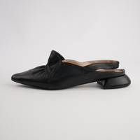 Valora Black Leather Flats