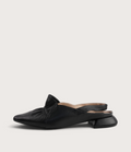 Valora Black Leather Flats