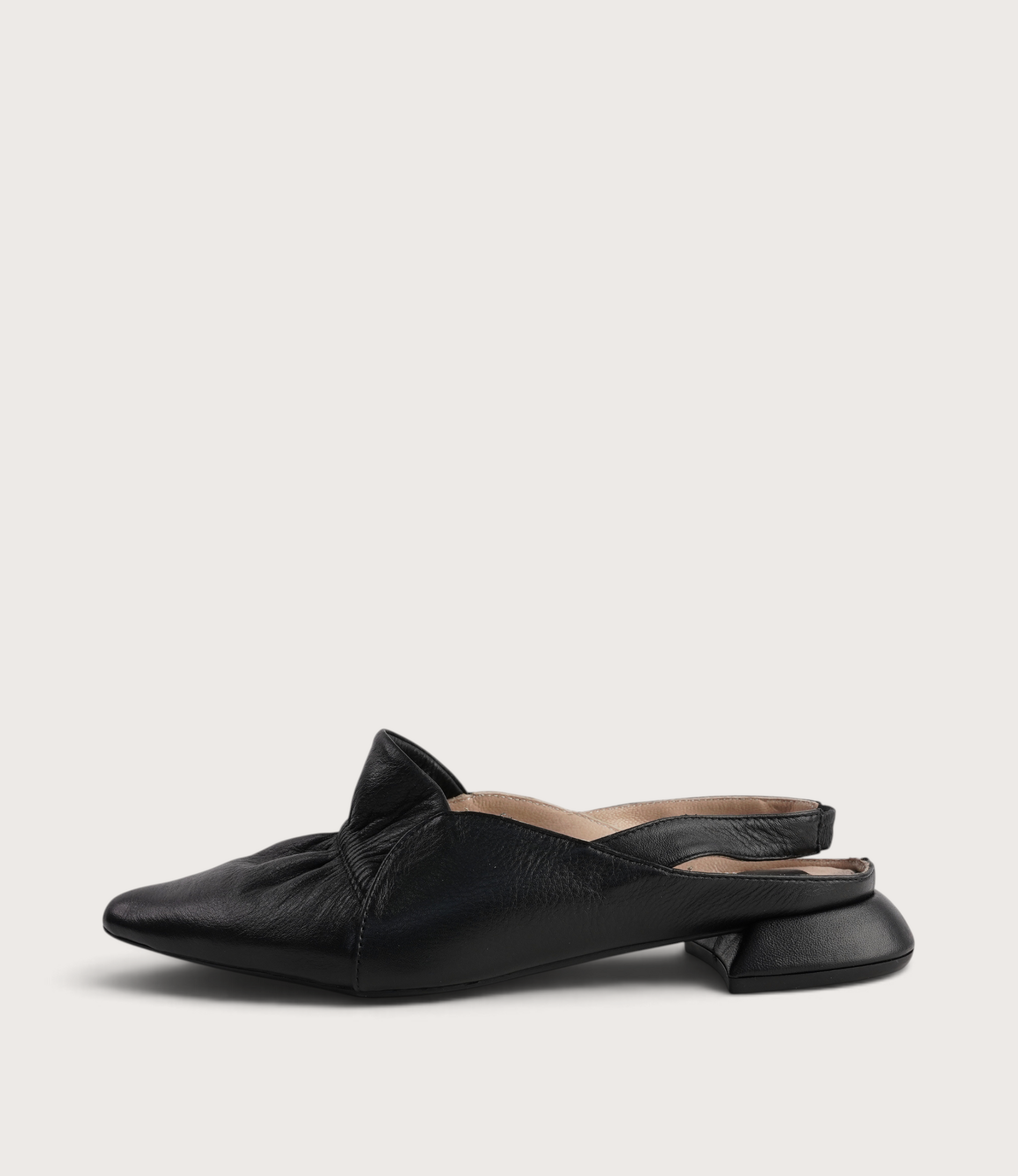 Valora Black Leather Flats