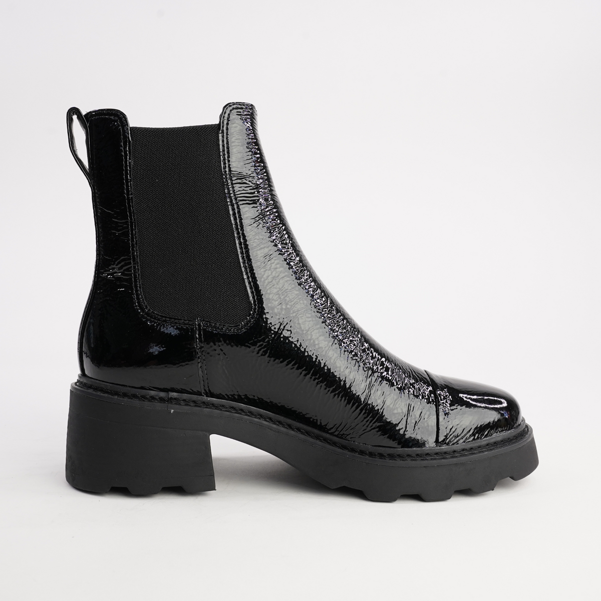 486001 Black Patent Leather Ankle Boots - CARRANO | Shouz