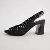 Kruby Black Shimmer Leather Heels