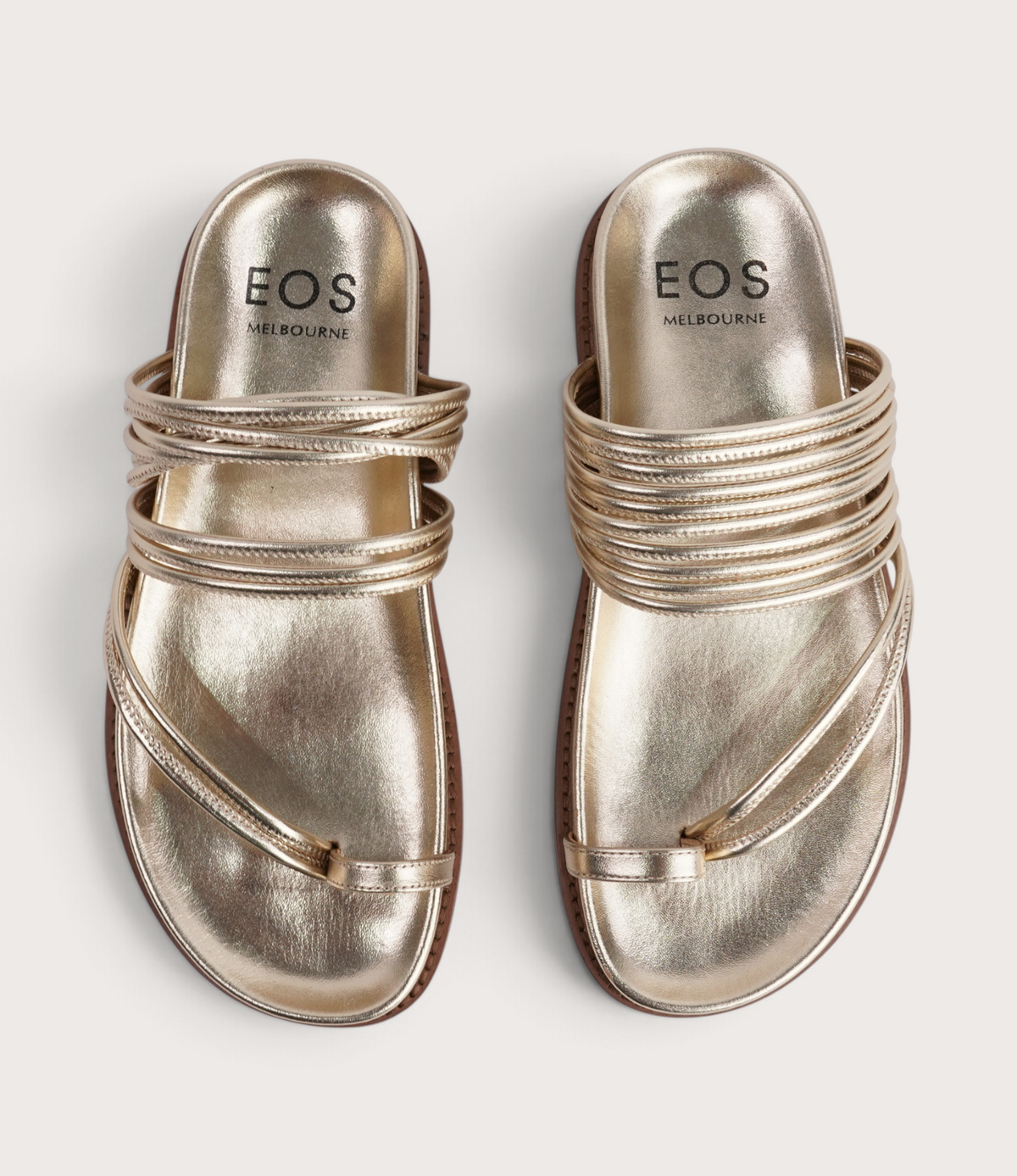 Carmelle Soft Gold Leather Sandals