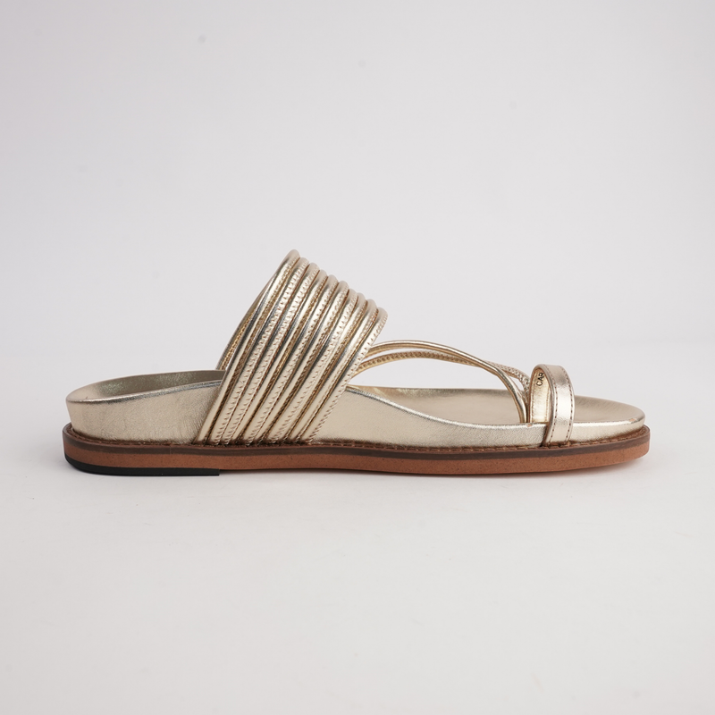Carmelle Soft Gold Leather Sandals