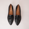 Socoros Black Leather Loafers