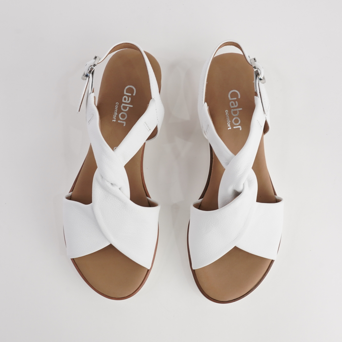 Martha White Leather Sandals - GABOR | Shouz