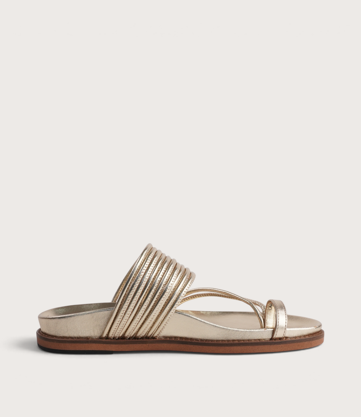 Carmelle Soft Gold Leather Sandals