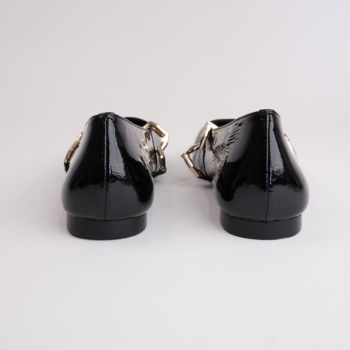Petra Black Patent Ballet Flats - BRESLEY | Shouz