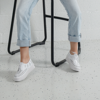 Brodies White Leather Sneakers