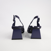 Ihops Navy White Spots Leather Heels