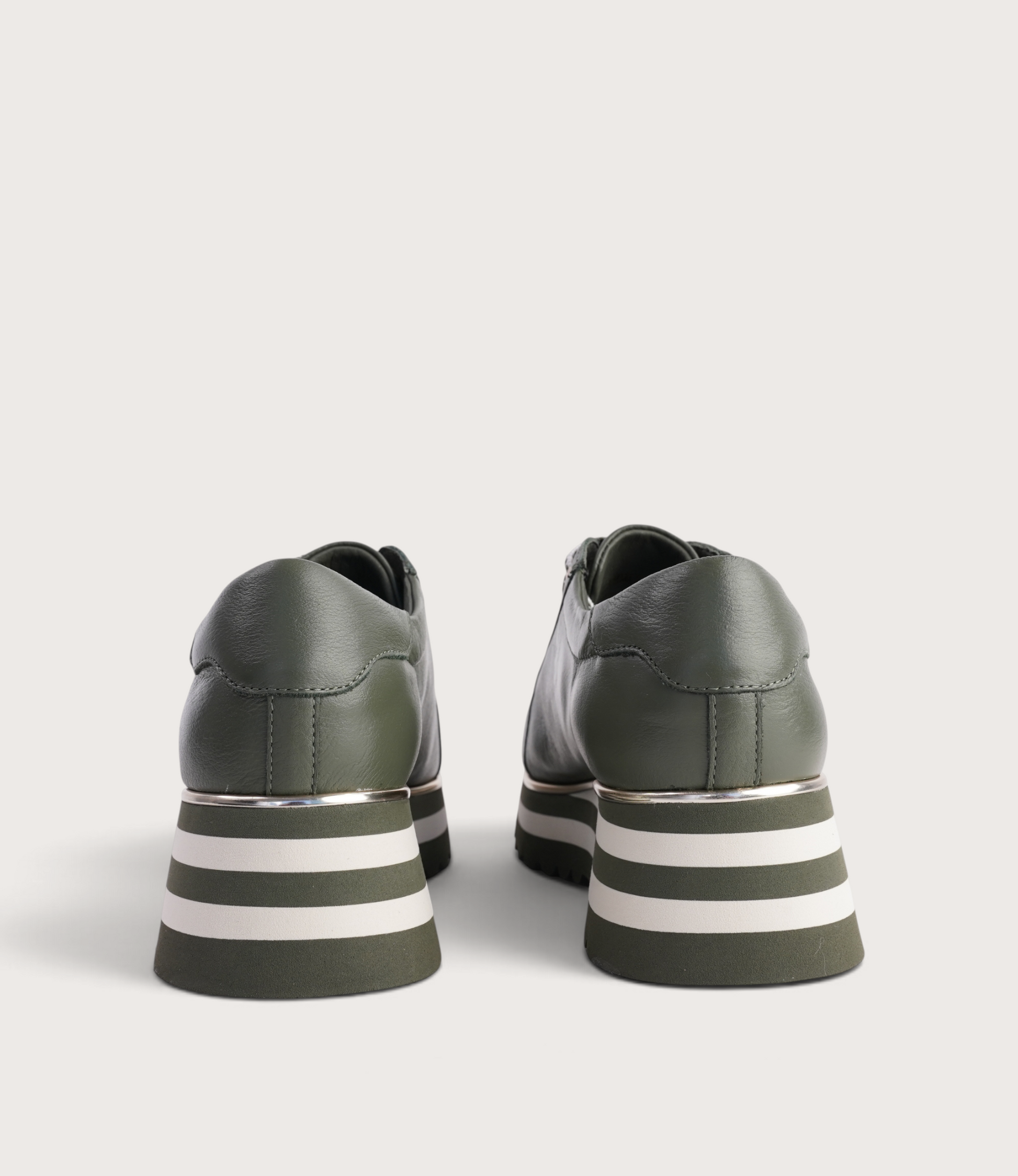 Eammes Olive/ Milk Leather Sneakers