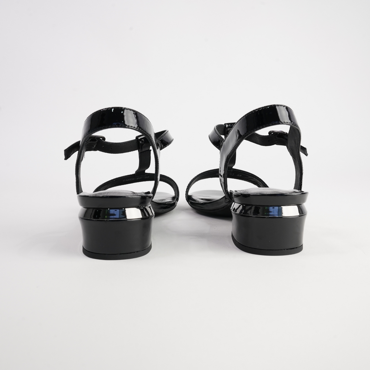 Taner Black Patent Leather Heels