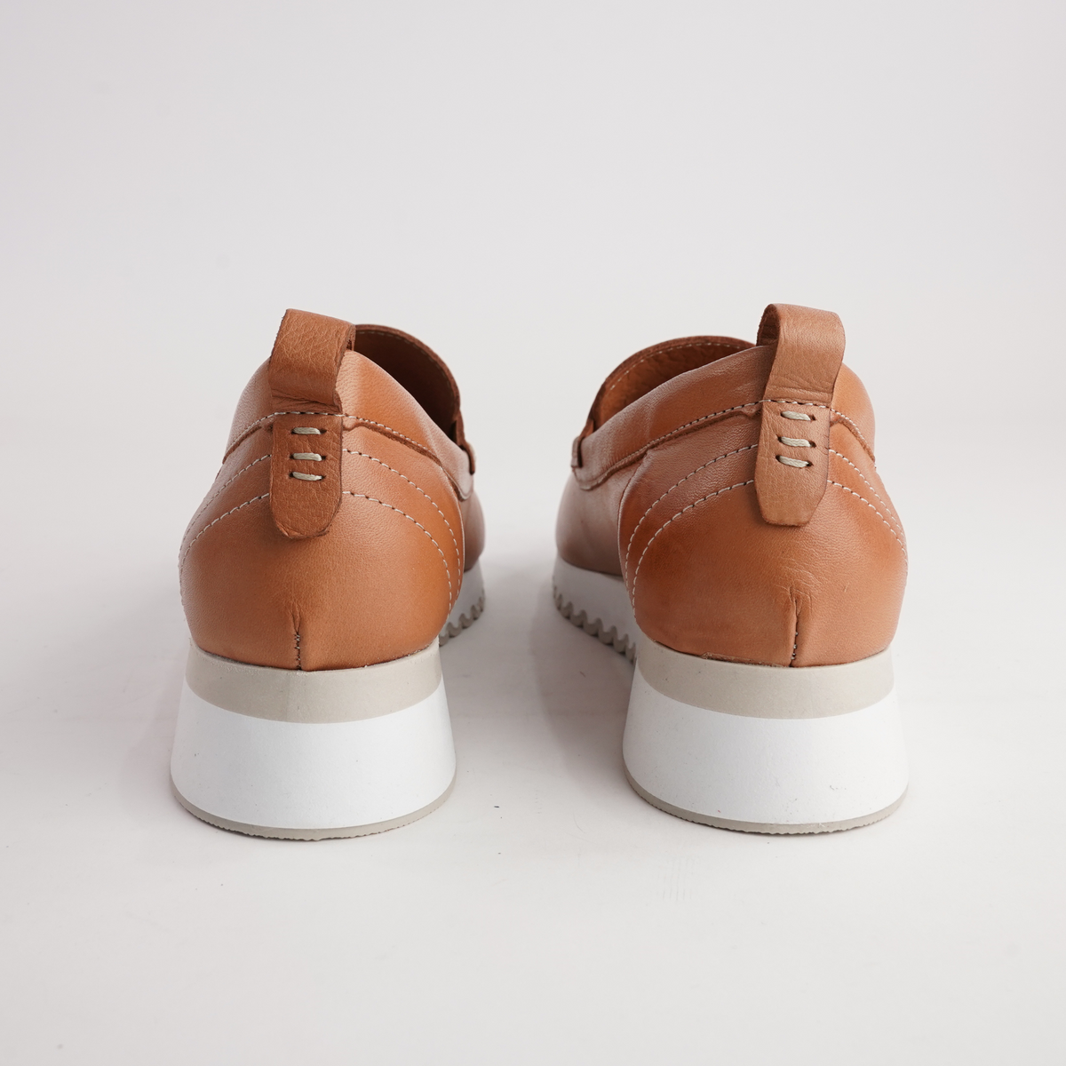 Peggy Coconut Leather Loafers