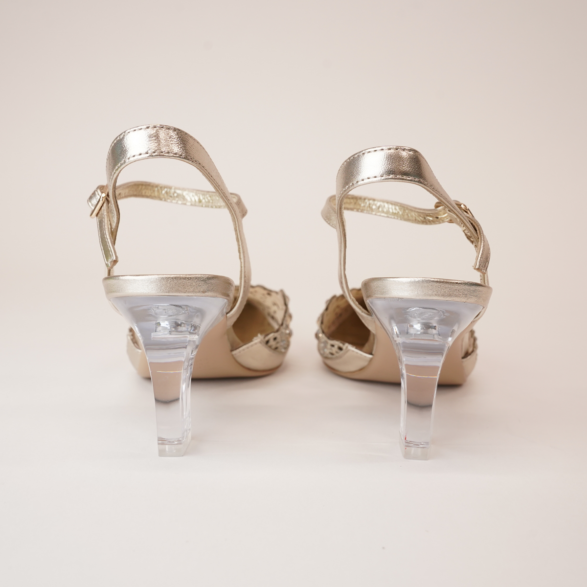 Kyler Gold Multi Leather Heels - DJANGO AND JULIETTE | Shouz
