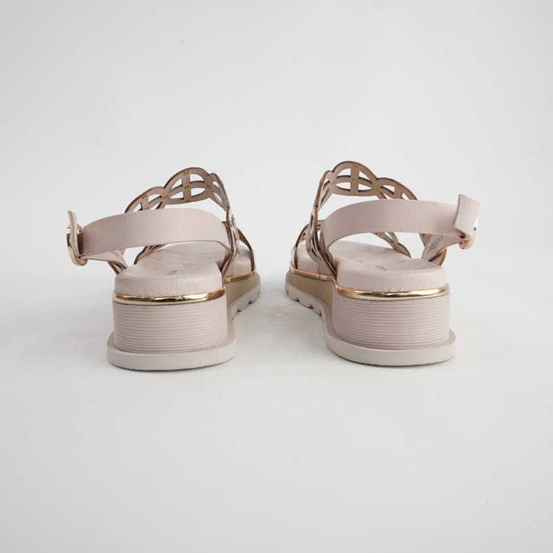 Carola Almond Leather Sandals
