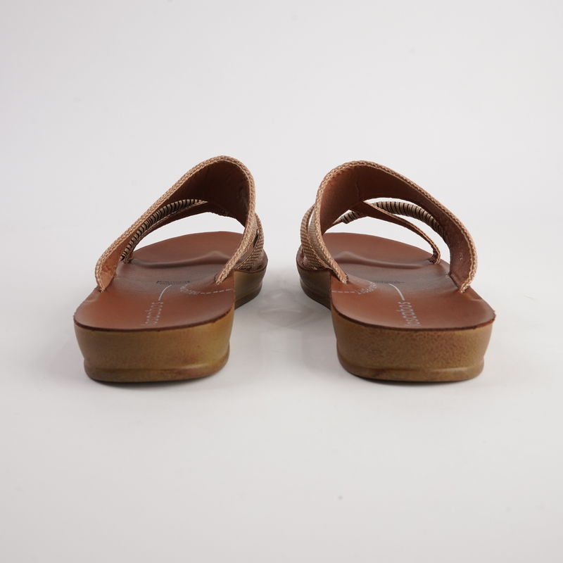 Bride Caramel Raffia Slides