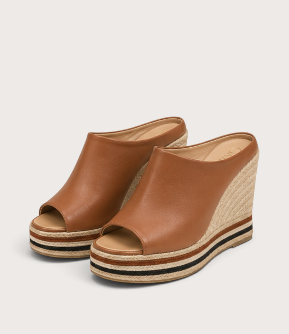 Bob Praline Leather Wedges