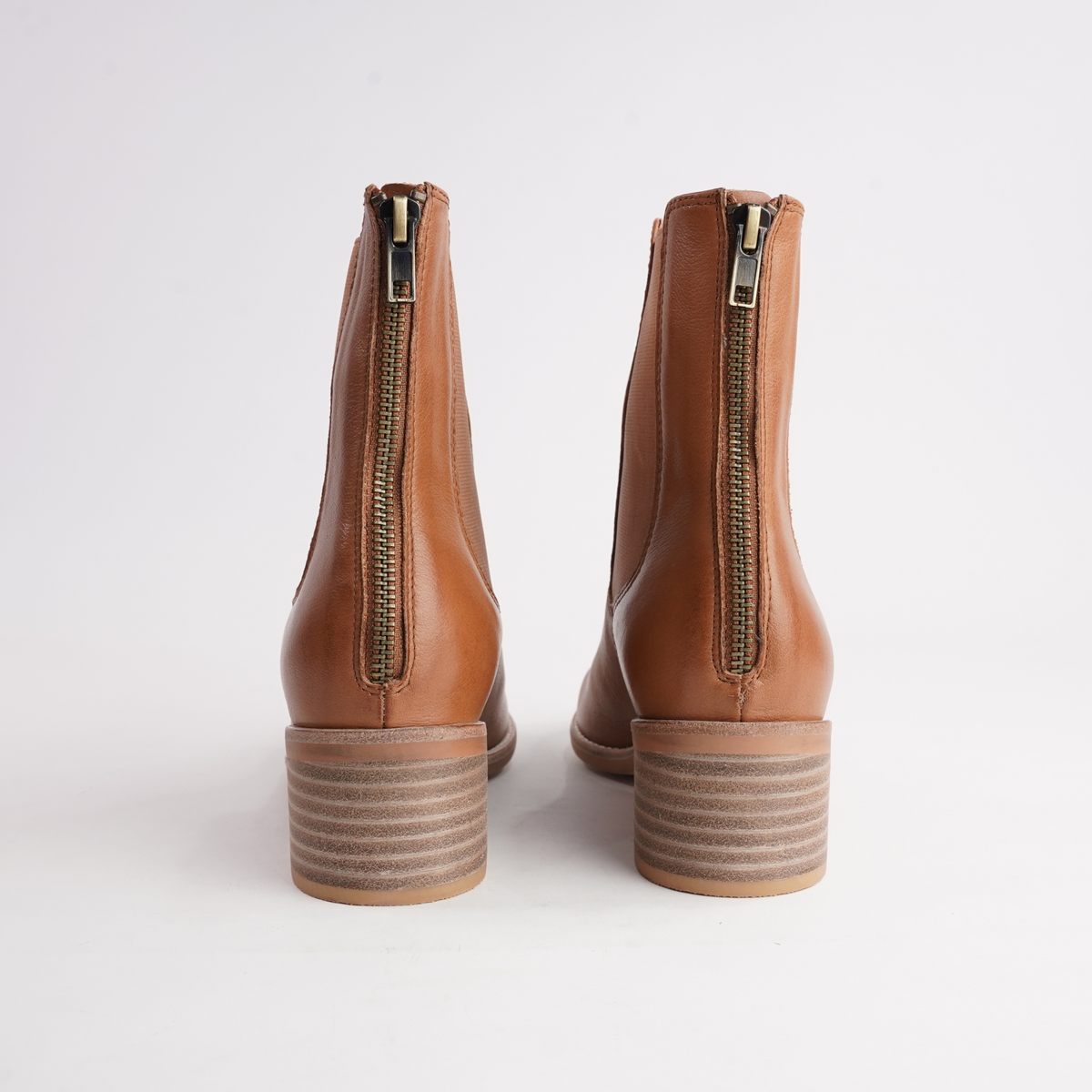 Panord Tan Leather Ankle Boots