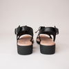 Malika Black Leather Sandals