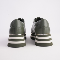 Eammes Olive/ Milk Leather Sneakers