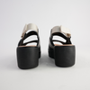Pollen Black/ Bone Leather Sandals