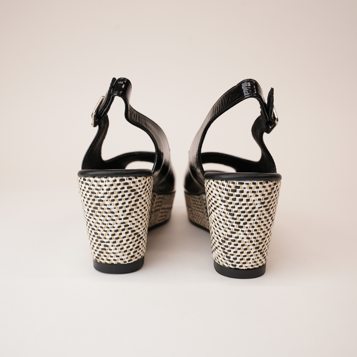 Sabyne Black Patent Wedges - BRESLEY | Shouz
