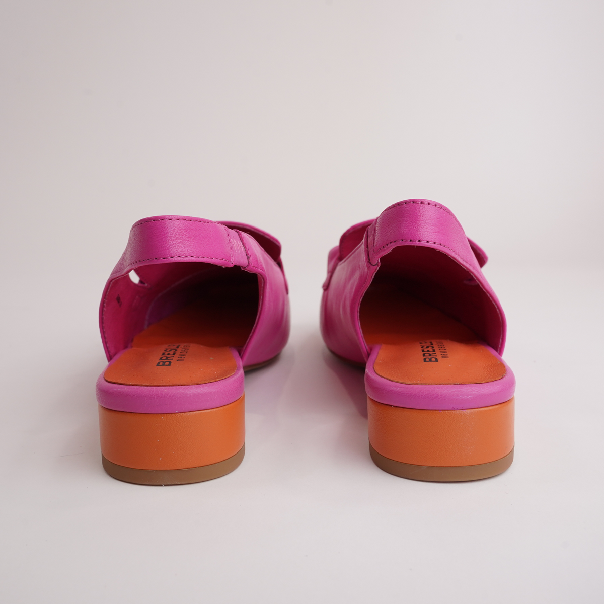 Randal Fuchsia/ Orange Leather Loafers - BRESLEY | Shouz