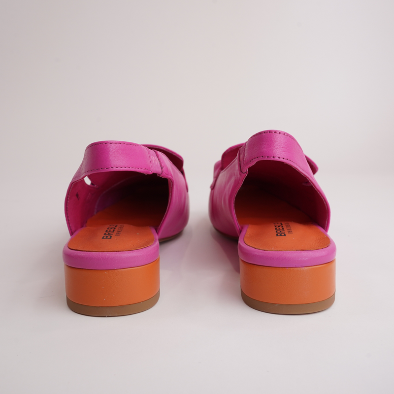 Randal Fuchsia/ Orange Leather Loafers