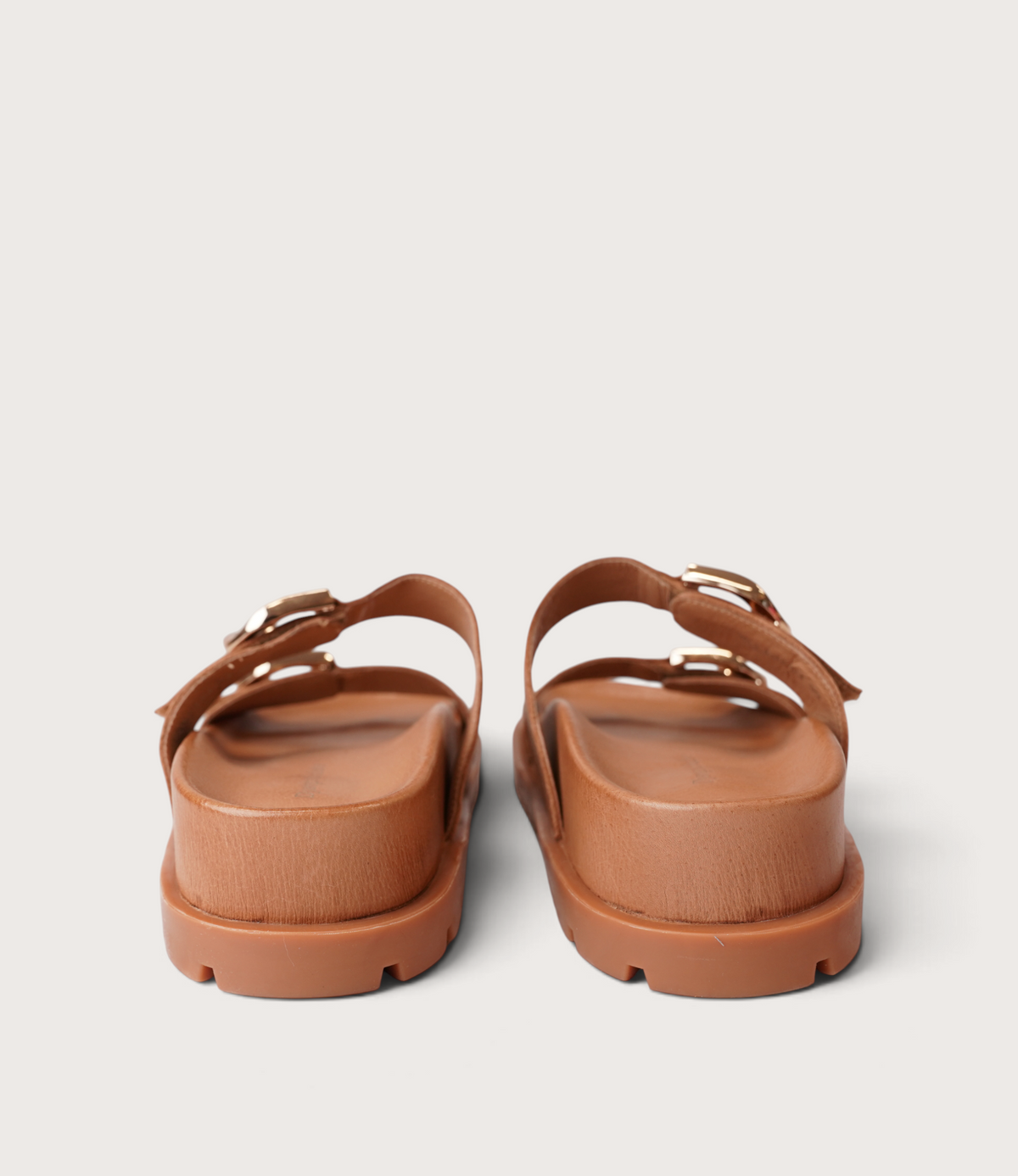 Ullana Tan Leather Slides