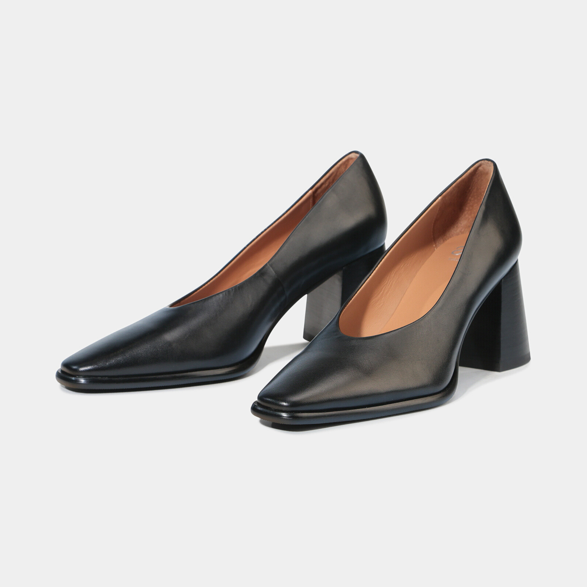 Zanie Black Leather Heels - EOS FOOTWEAR | Shouz