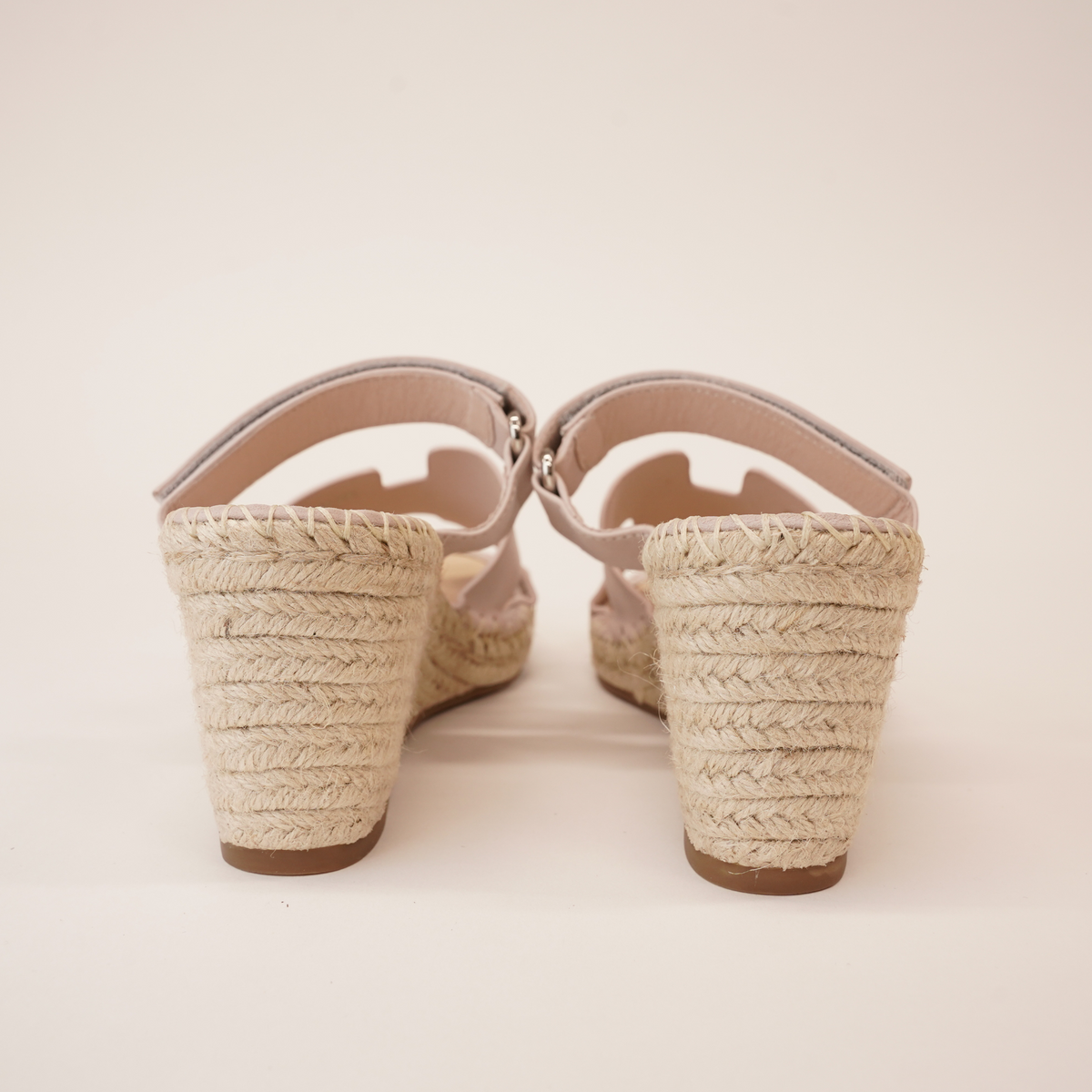 Goran Nude Leather Espadrille Wedges - TOP END | Shouz
