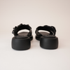 Elease Black Leather Slides