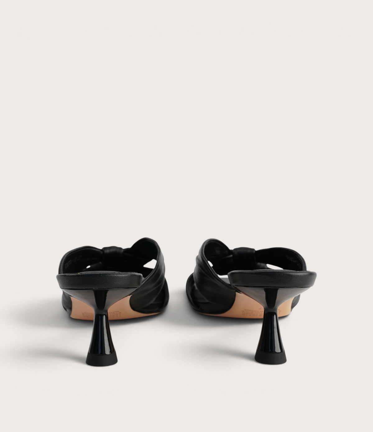 Kineta Black Leather Heels - TOP END | Shouz