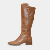 Tetley Tan Leather Knee High Boots - DJANGO AND JULIETTE | Shouz