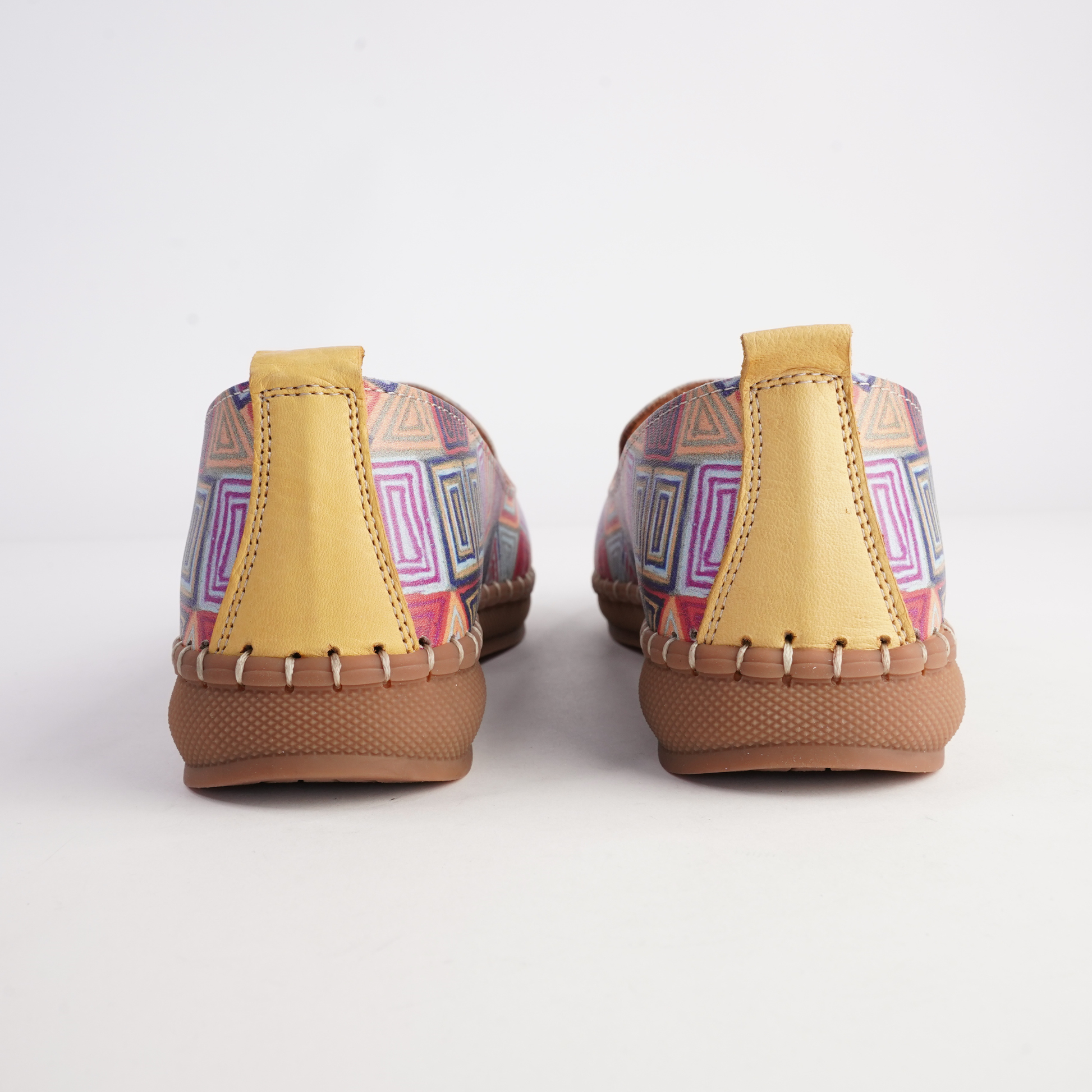 Reba Mosaic Leather Flats - SALA | Shouz