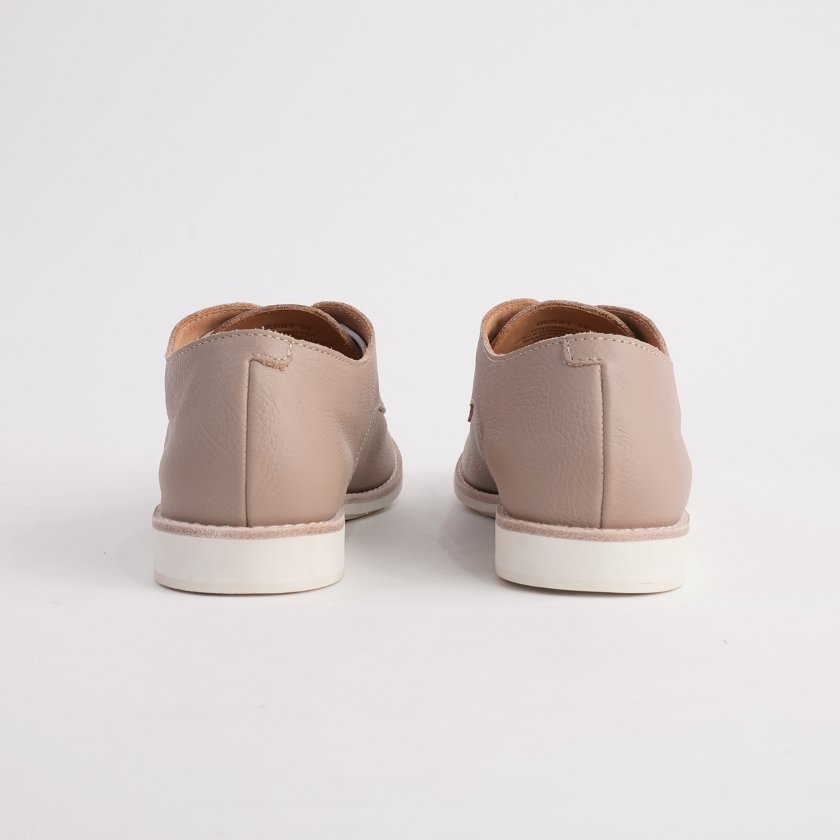 Derby Super Soft Clay Leather Lace Up Flats - ROLLIE | Shouz