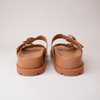 Ullana Tan Leather Slides