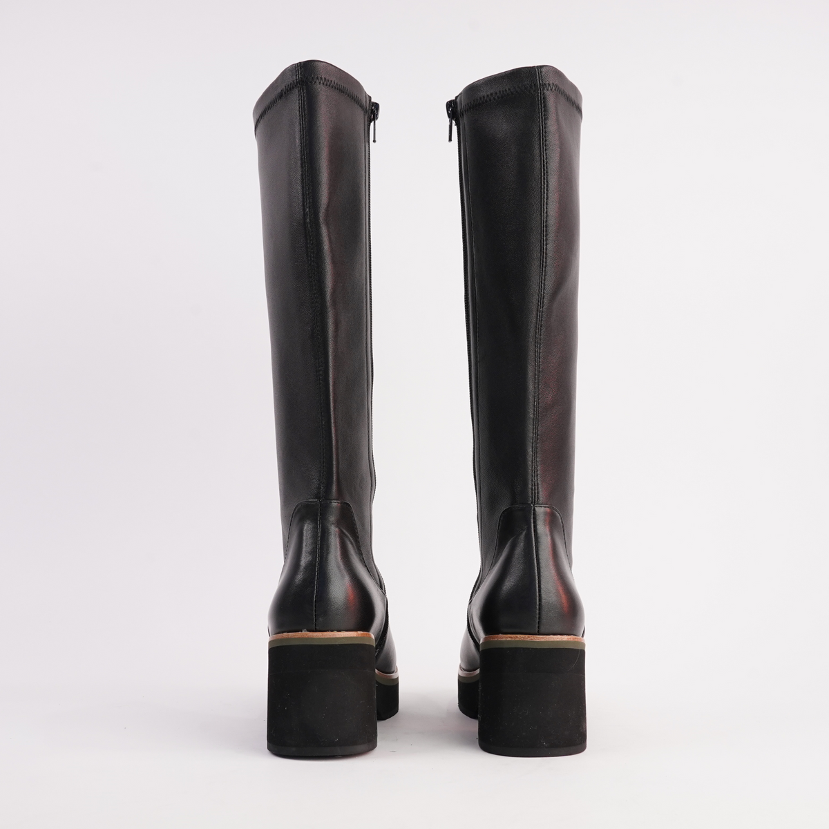 Bellame Black Leather Knee High Boots - TAMARA LONDON | Shouz