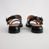 Ikam Black Leather Sandals