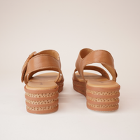 Cubbie Dark Tan Leather Sandals