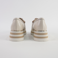 Eggey Milk Leather Ivory/ Raffia Loafers