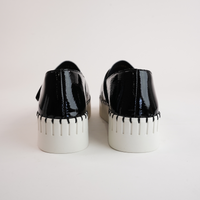 Belenna Black Patent/ Ivory Patent Leather Sneakers