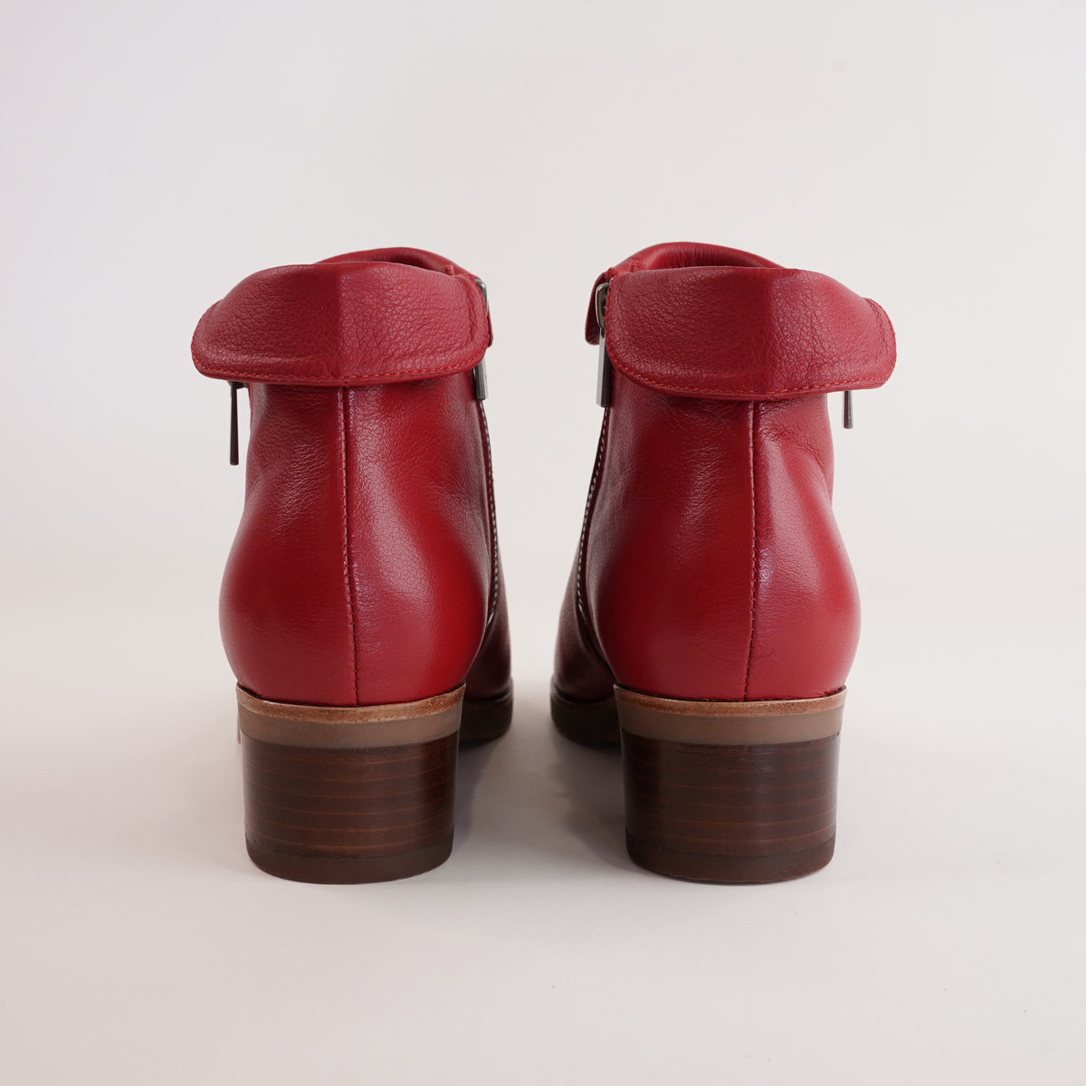 Twotimes Dark Red Leather Ankle Boots - DJANGO AND JULIETTE | Shouz