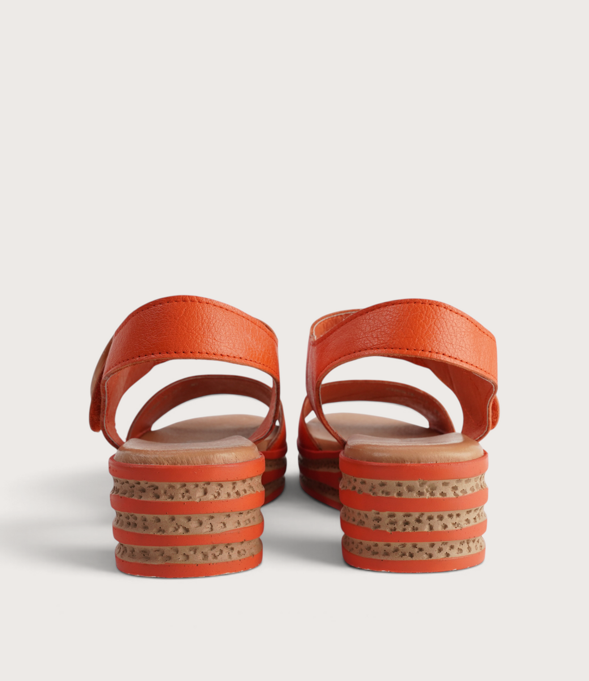 Cubbie New Orange Leather Sandals