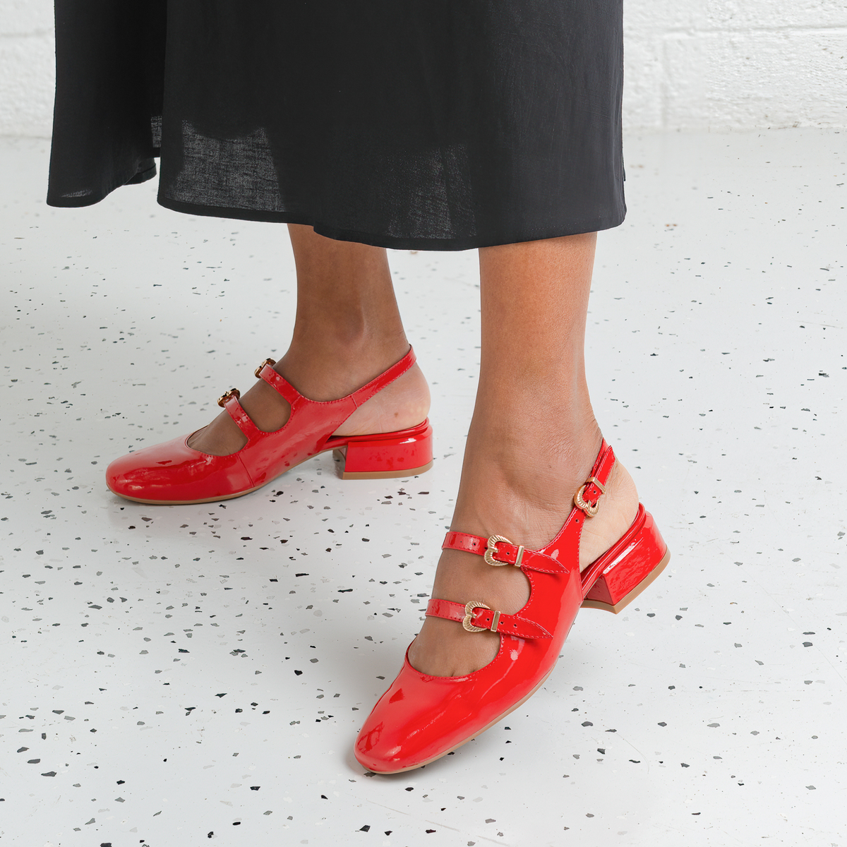 Viraz Red Patent Leather Heels - DJANGO AND JULIETTE | Shouz