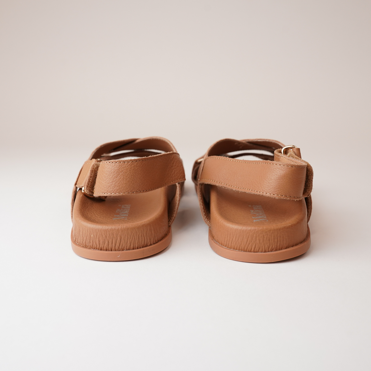 Haylow Dark Tan Leather Sandals - MOLLINI | Shouz