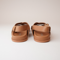 Haylow Dark Tan Leather Sandals