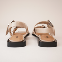 Savina Latte Patent Leather Sandals