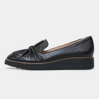 Oclem Black/ Black Leather Loafers