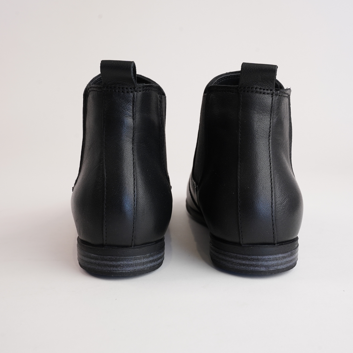 Crystal Black Leather Ankle Boots - SALA | Shouz